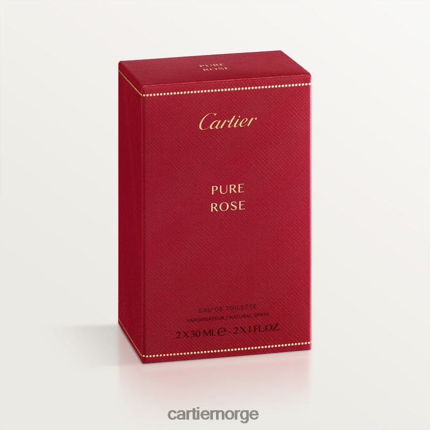 tilbehør Cartier les necessaires a parfum pure rose eau de toilette refill pack 2x30 ml stilig F4466N1897