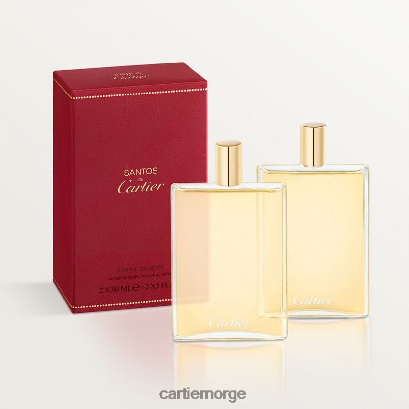 tilbehør Cartier les necessaires a parfum santos eau de toilette refill pack 2x30 ml stilig F4466N1857