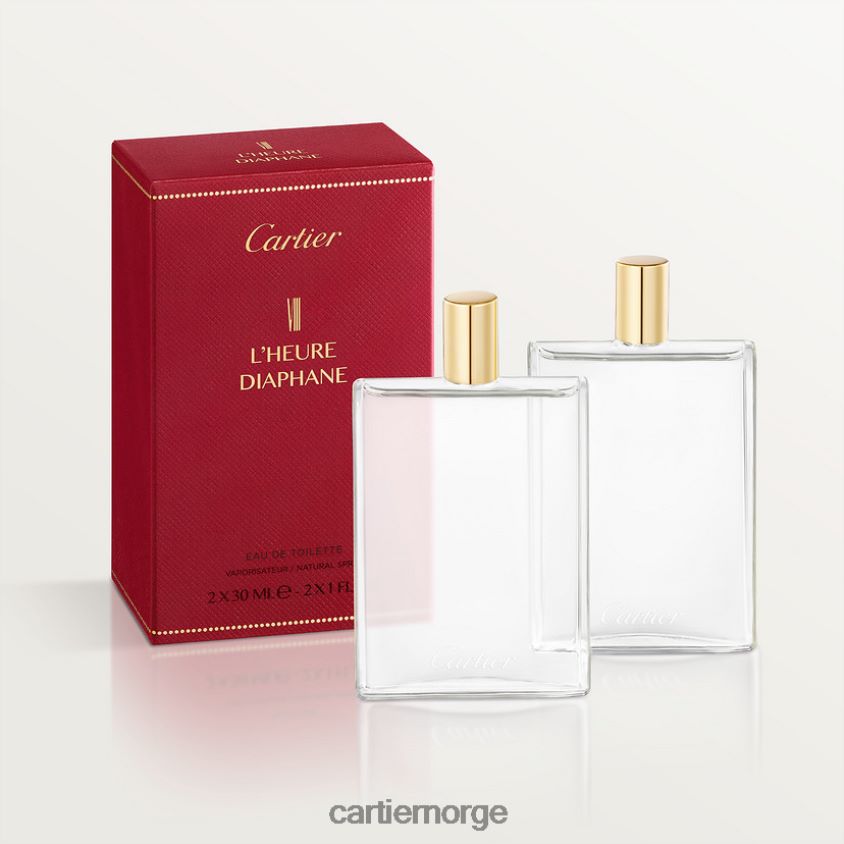 tilbehør Cartier viii l'heure diaphane eau de toilette refill pakke 2x30 ml stilig F4466N1881