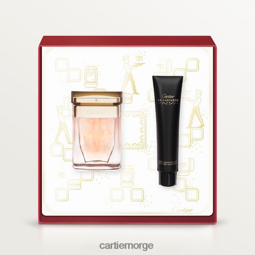 tilbehør Cartier la panthere 50 ml eau de parfum gavesett med 40 ml håndkrem stilig F4466N1794