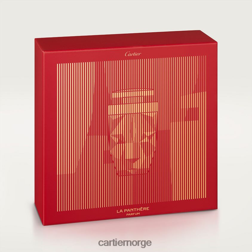 tilbehør Cartier sett med 75 ml la panthere parfum, 10 ml la panthere eau de parfum veskespray og 100 ml parfymert bodylotion. stilig F4466N1834