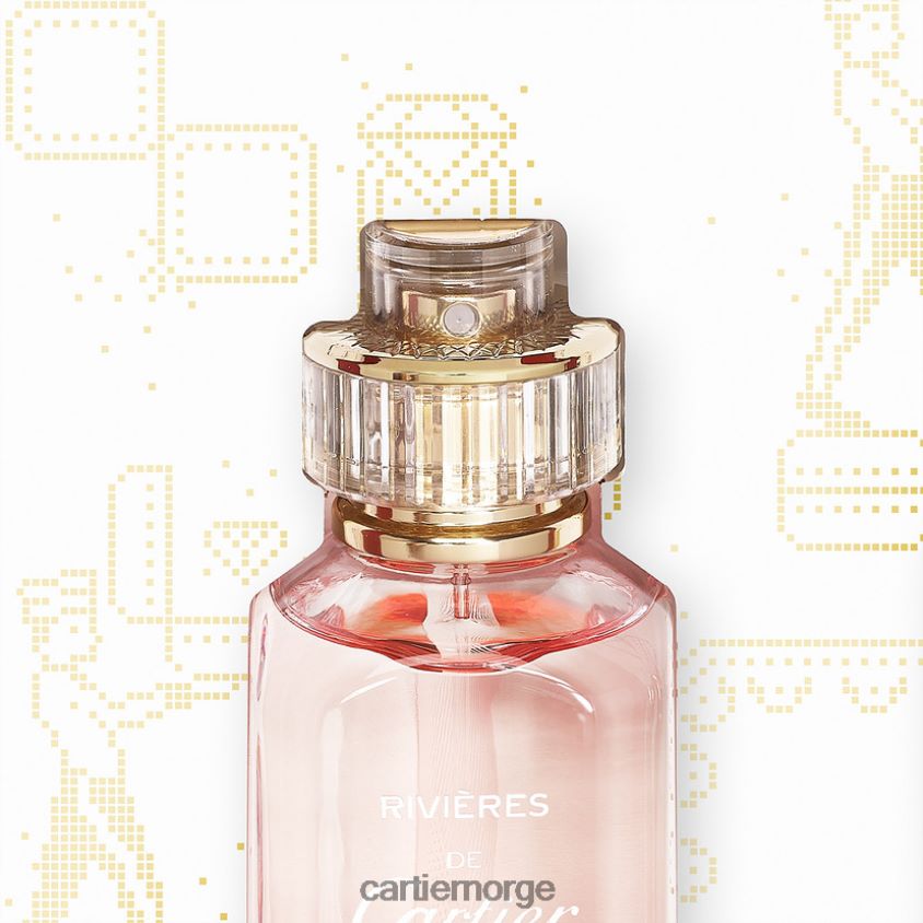 tilbehør Cartier rivieres insouciance eau de toilette gavesett, rivieres luxuriance og rivieres allegresse 10 ml veskespray. stilig F4466N1803