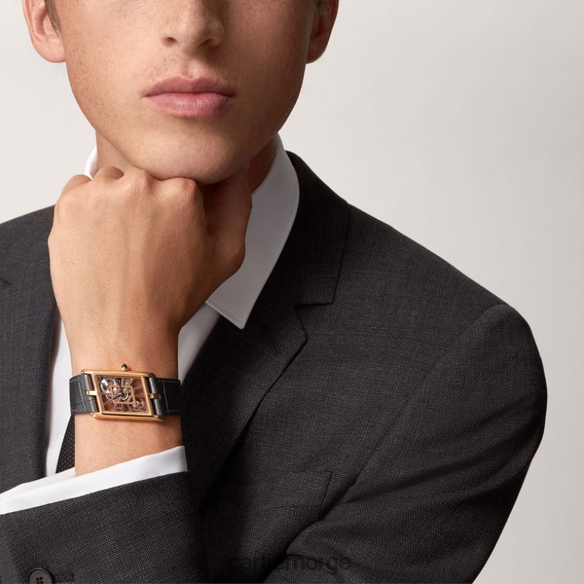 tilbehør Cartier tank asymetrisk klokke stilig F4466N821