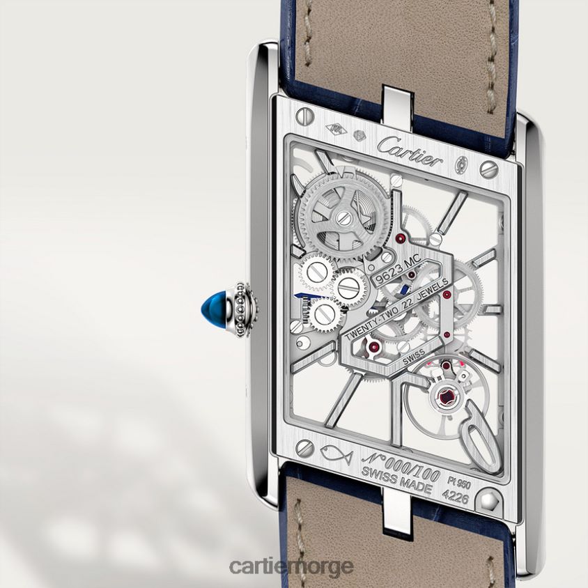 tilbehør Cartier tank asymetrisk klokke stilig F4466N822