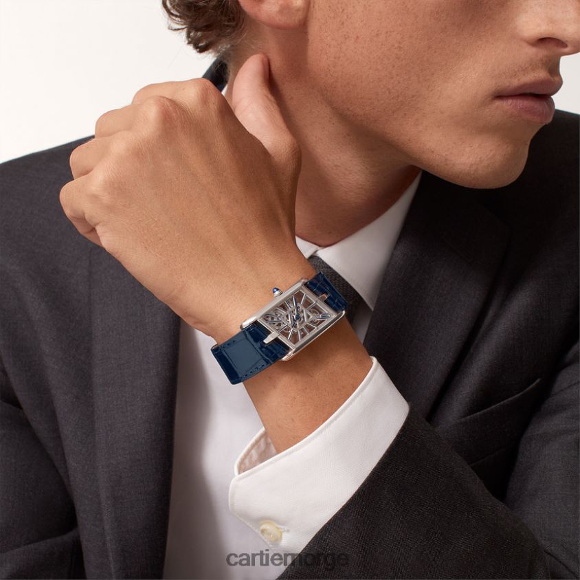 tilbehør Cartier tank asymetrisk klokke stilig F4466N822