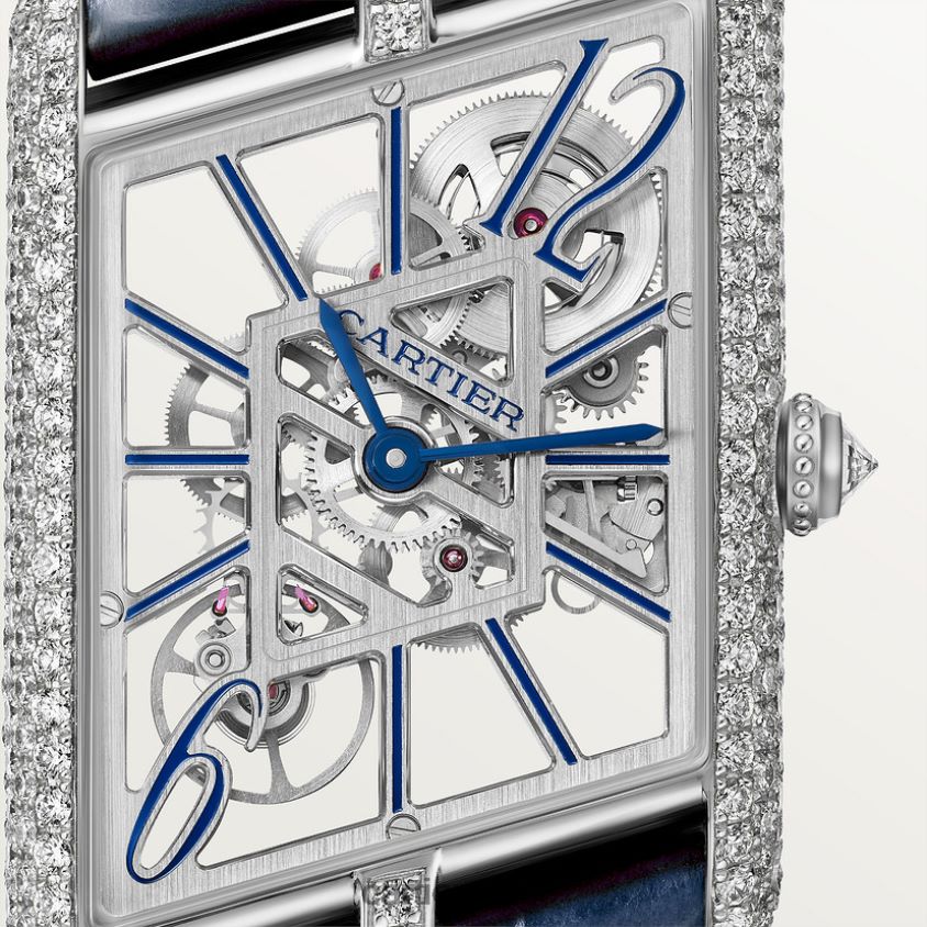 tilbehør Cartier tank asymetrisk klokke stilig F4466N823