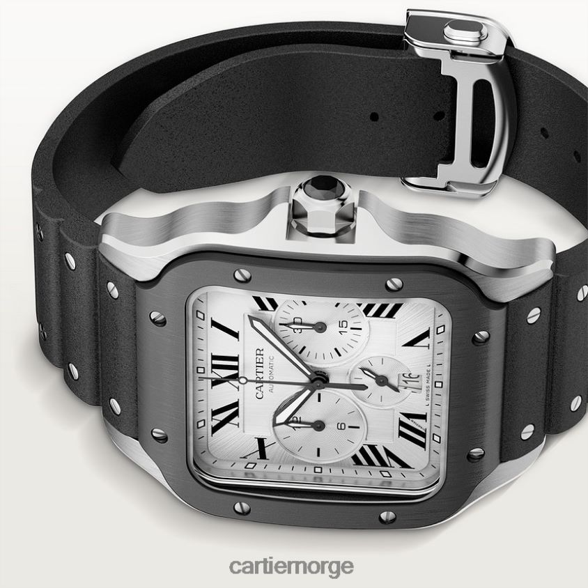 tilbehør Cartier santos kronografklokke stilig F4466N865