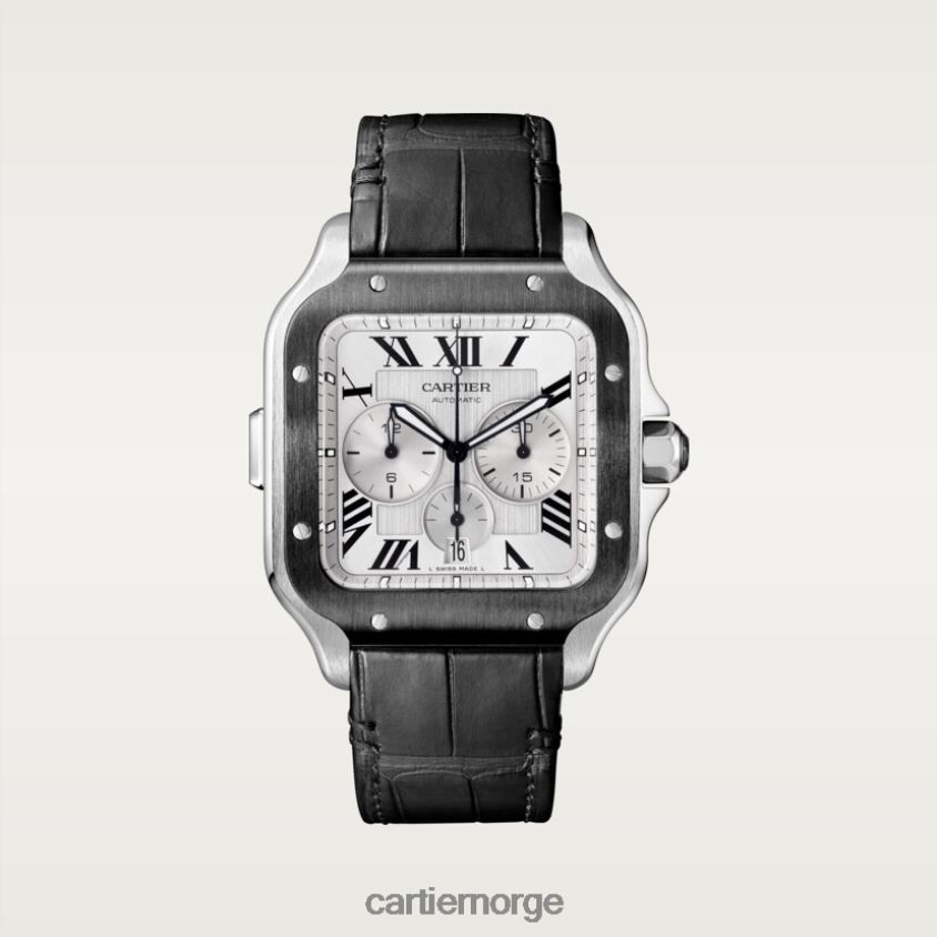 tilbehør Cartier santos kronografklokke stilig F4466N865