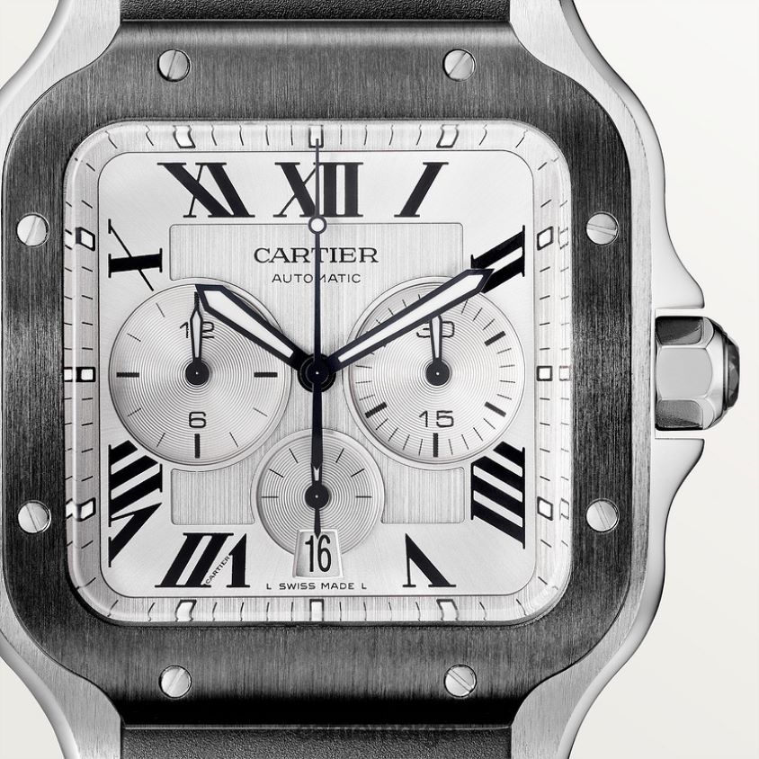 tilbehør Cartier santos kronografklokke stilig F4466N865