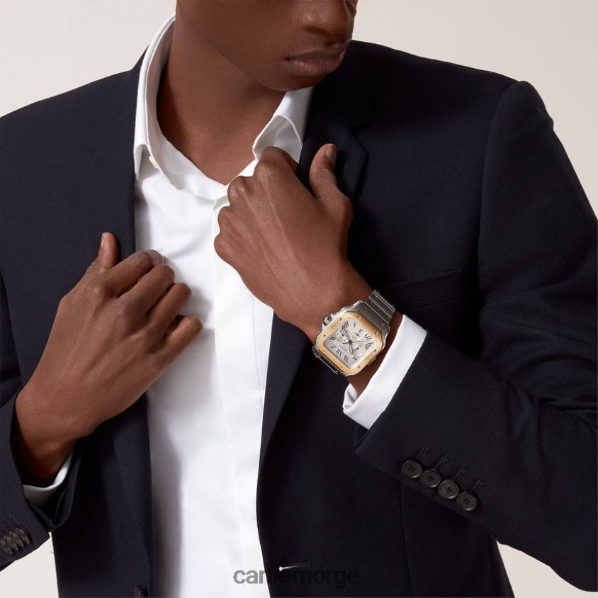 tilbehør Cartier santos kronografklokke stilig F4466N886