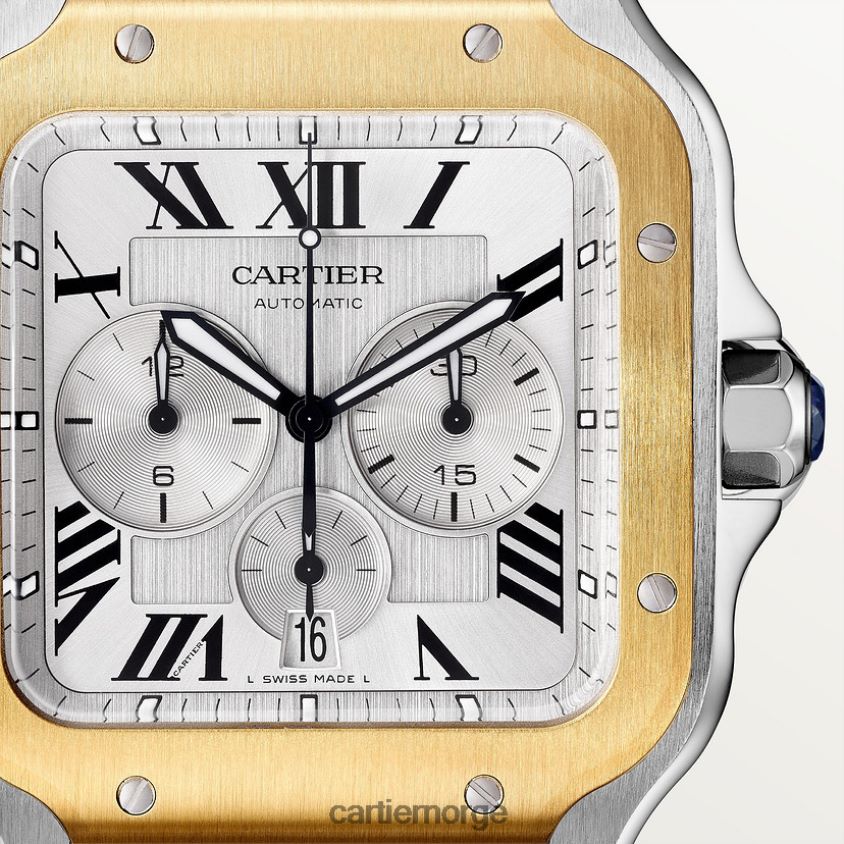 tilbehør Cartier santos kronografklokke stilig F4466N886