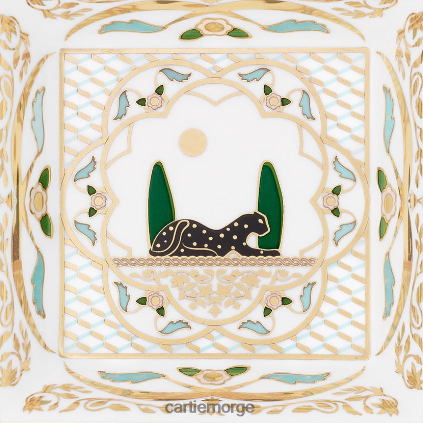 kunsten å bo hjemme Cartier sett med to pantere nipsbrett, liten modell stilig F4466N1633