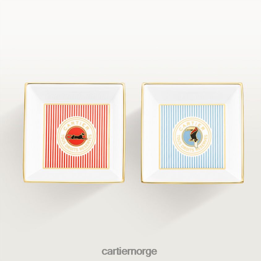 kunsten å bo hjemme Cartier sett med to tegn nipsbrett, liten modell stilig F4466N1660