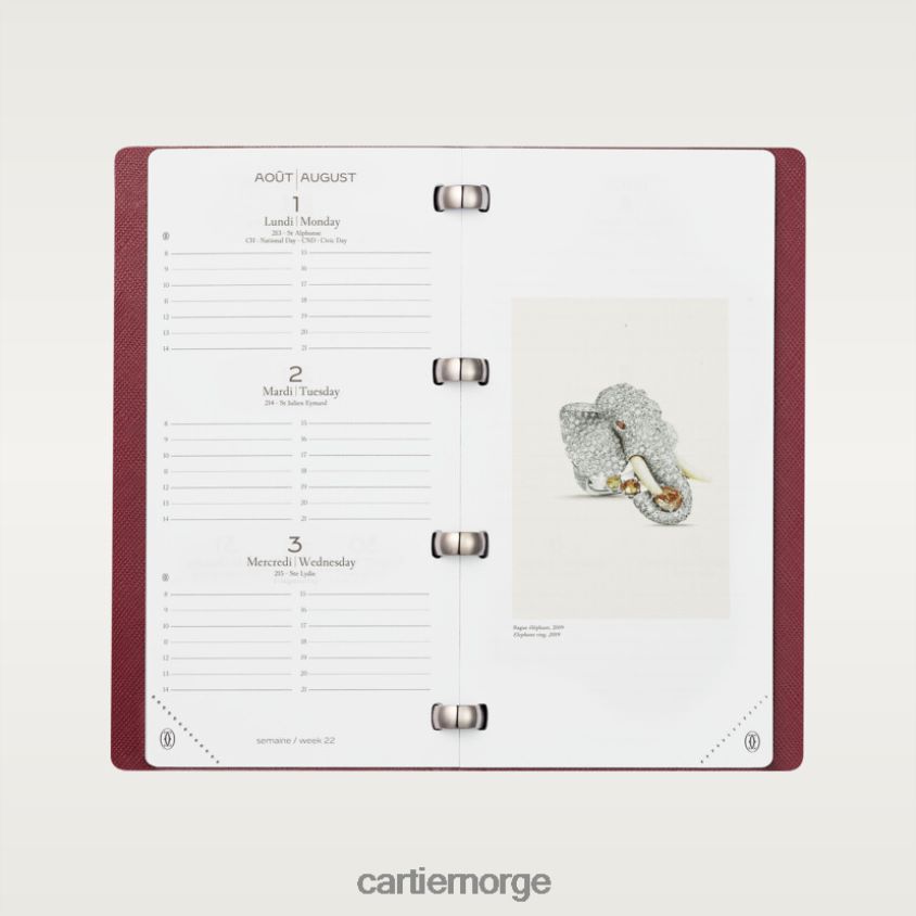 kunsten å bo hjemme Cartier lommedagbok stor modell, must stilig F4466N1259