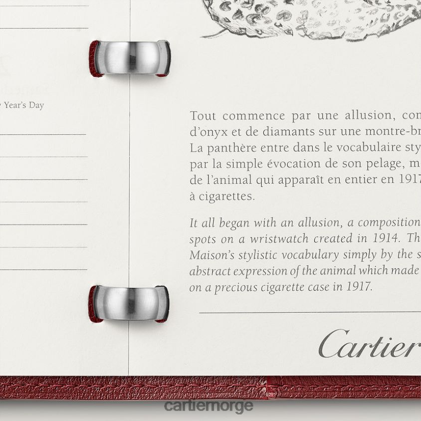 kunsten å bo hjemme Cartier lommedagbok stor modell, must stilig F4466N1259