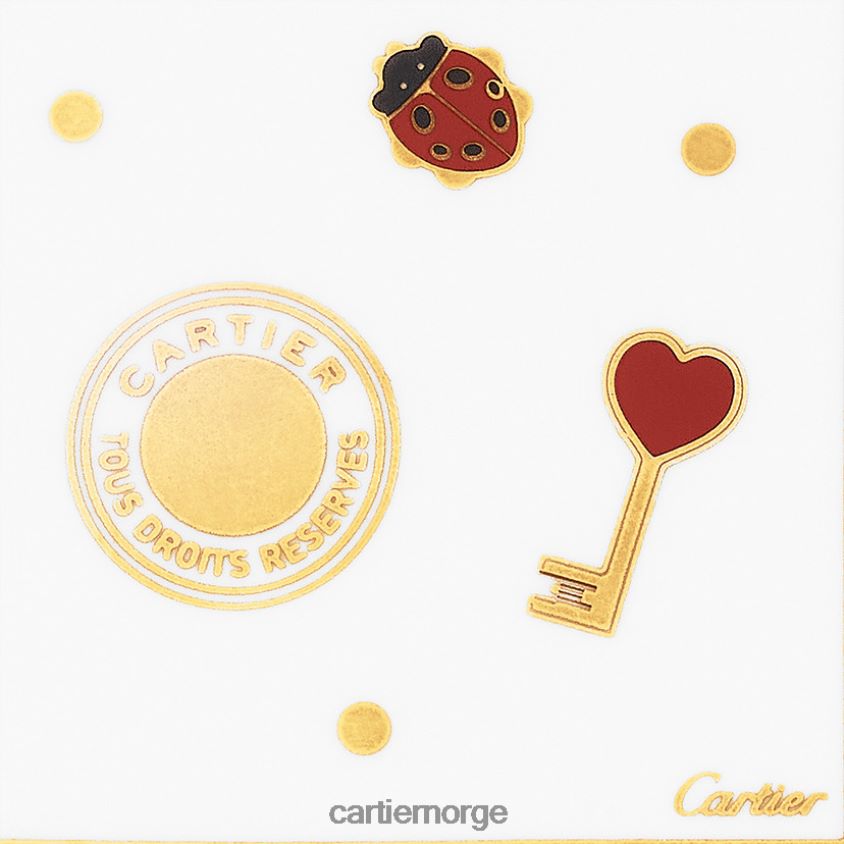 kunsten å bo hjemme Cartier sett med fire diabolo pyntebrett, liten modell stilig F4466N1629