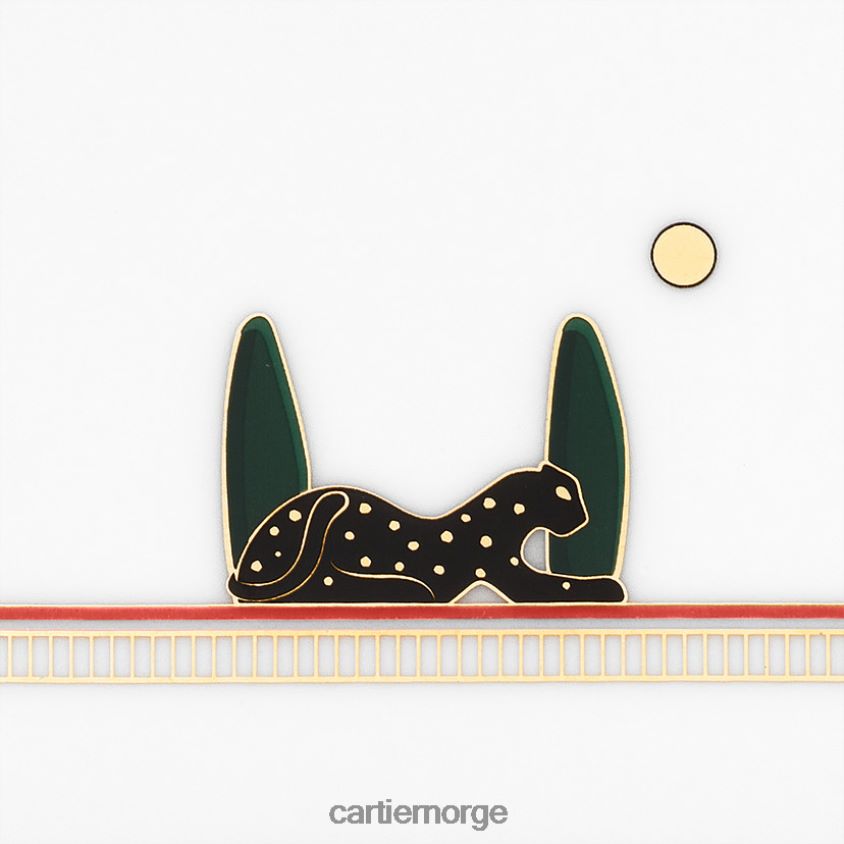 kunsten å bo hjemme Cartier sett med fire panter-smågodsbrett, liten modell stilig F4466N1636