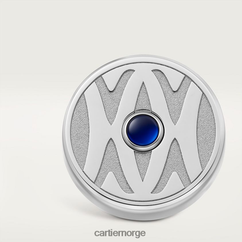 tilbehør Cartier dobbel c sølv logo mansjettknapper stilig F4466N1433