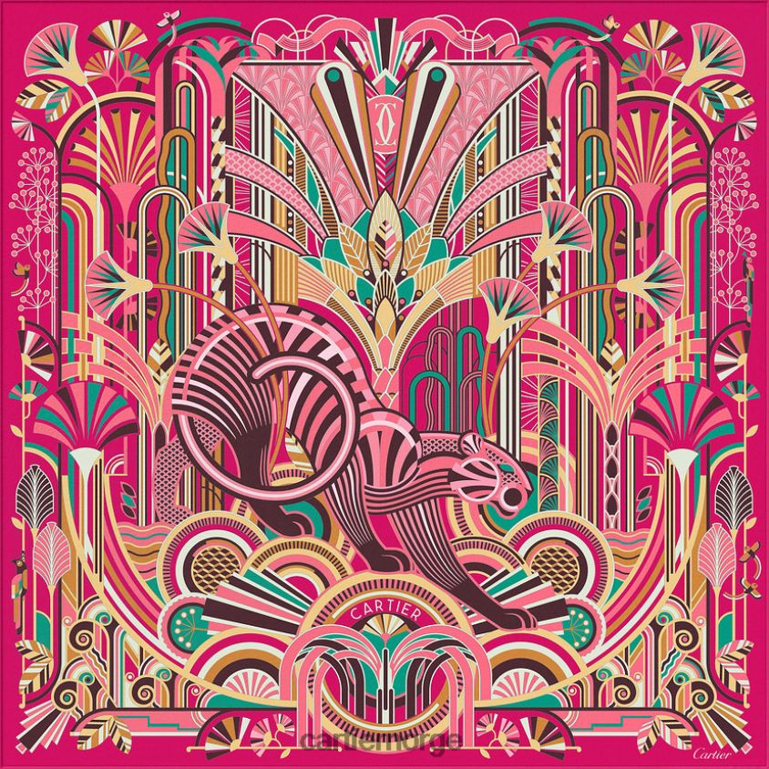 tilbehør Cartier Panthere art deco motiv square 90 stilig F4466N1342