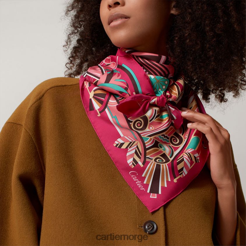 tilbehør Cartier Panthere art deco motiv square 90 stilig F4466N1342