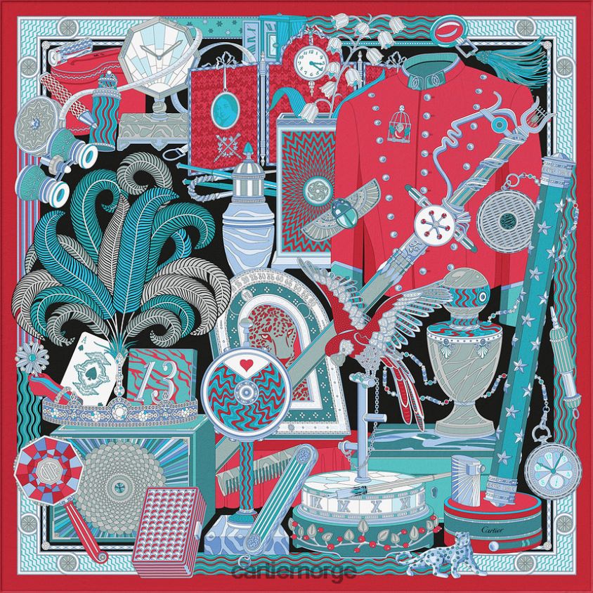 tilbehør Cartier arkivmotiv kvadrat 90 stilig F4466N1334