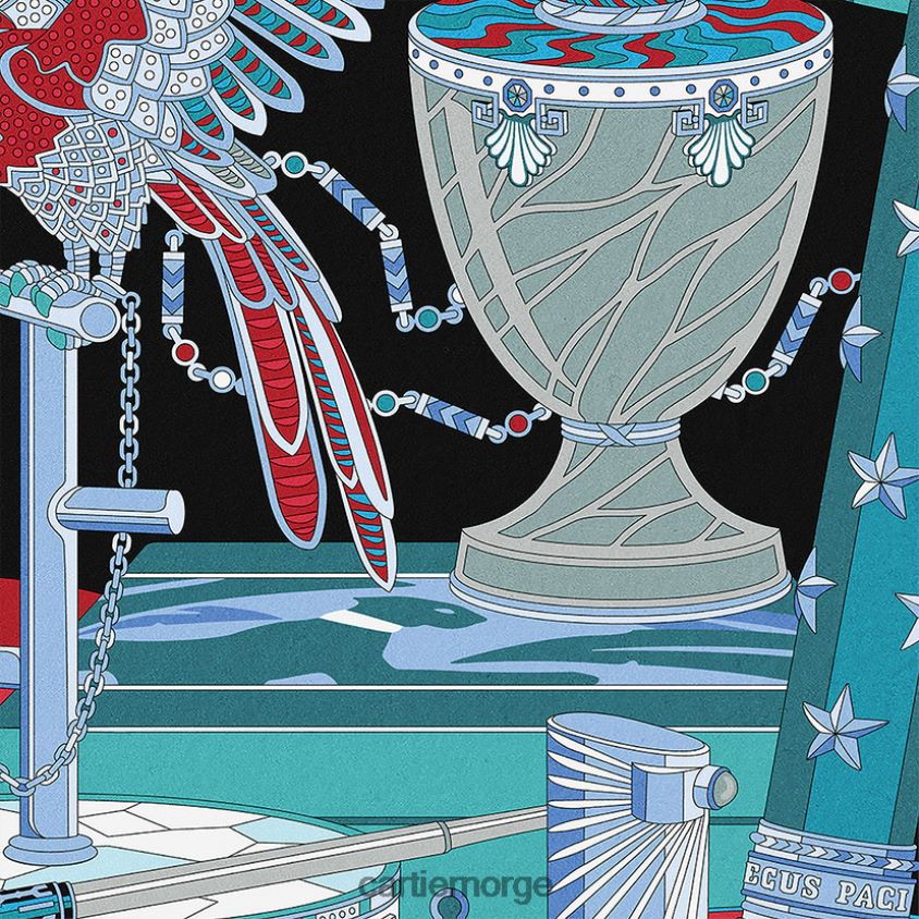 tilbehør Cartier arkivmotiv kvadrat 90 stilig F4466N1334