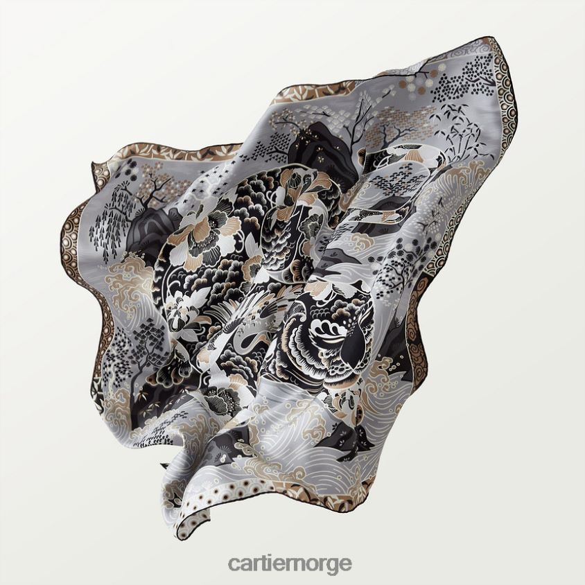 tilbehør Cartier kvadrat med pantertrykk stilig F4466N1330