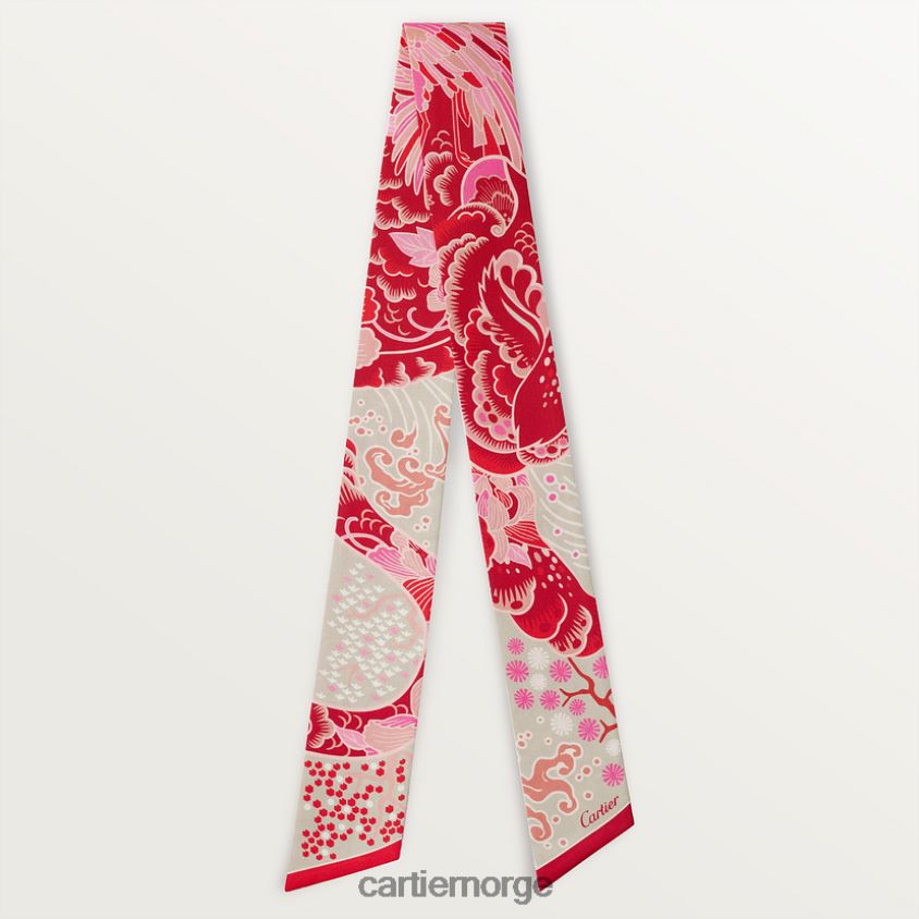 tilbehør Cartier pannebånd med pantertrykk stilig F4466N1309