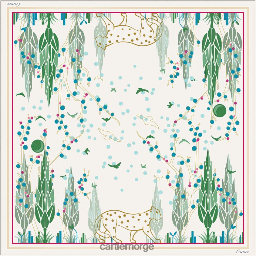 tilbehør Cartier panter hagemotiv kvadrat 90 stilig F4466N1336