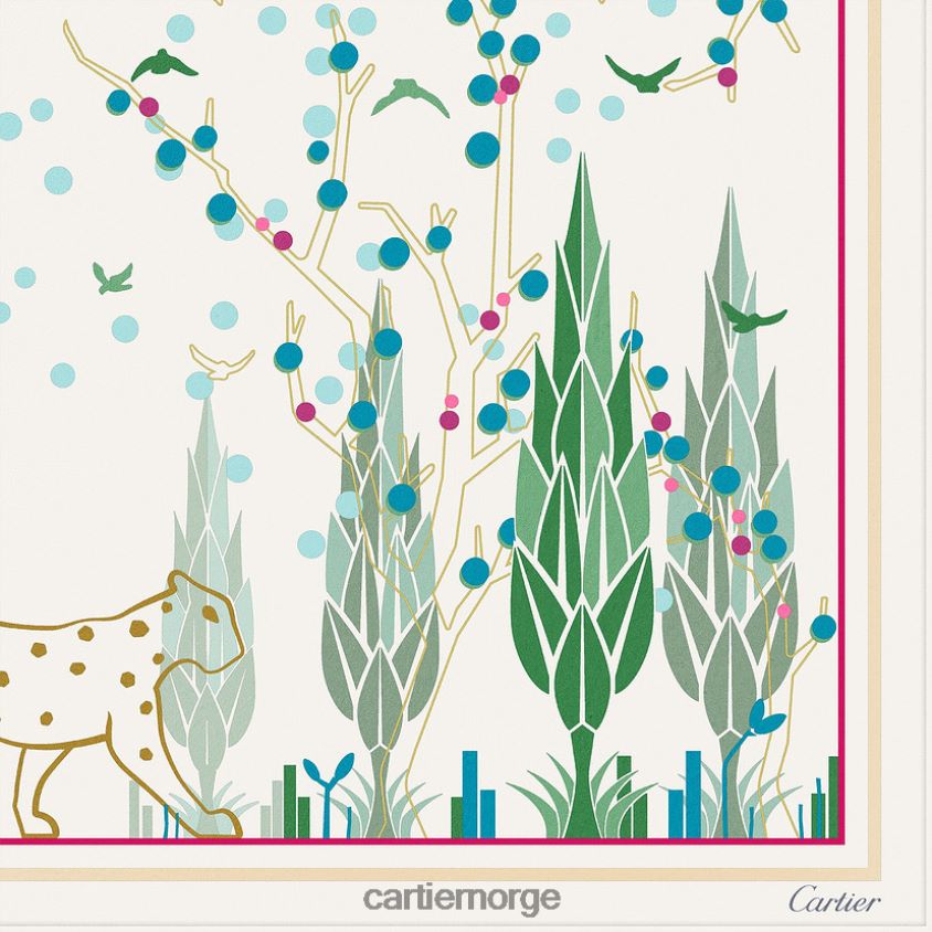 tilbehør Cartier panter hagemotiv kvadrat 90 stilig F4466N1336