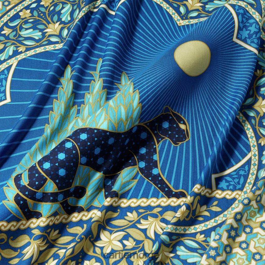 tilbehør Cartier panthere arabesques 140 cm sjal stilig F4466N1338