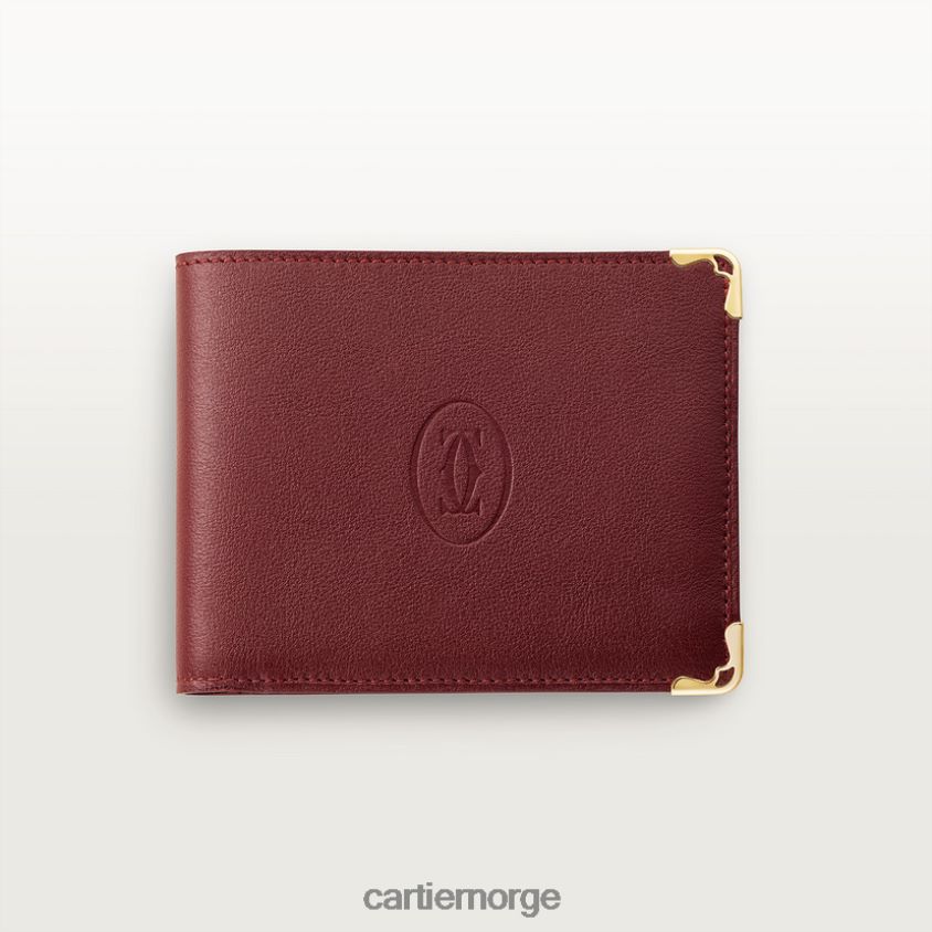 tilbehør Cartier 6-kredittkort lommebok, må stilig F4466N1180