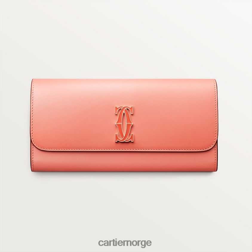 tilbehør Cartier dobbel c små lærvarer, lommebok stilig F4466N1226