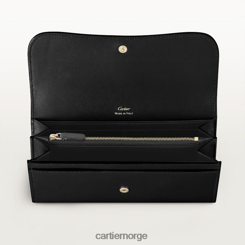 tilbehør Cartier internasjonal lommebok med klaff, panter stilig F4466N1117