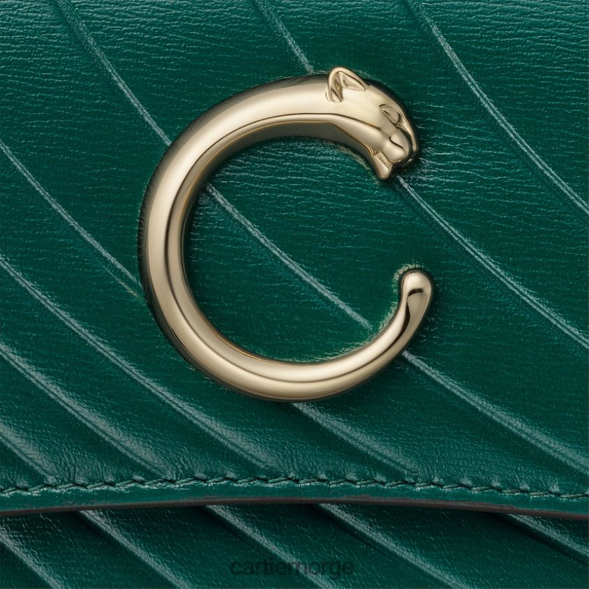 tilbehør Cartier internasjonal lommebok med klaff, panter stilig F4466N1291