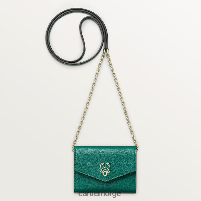 tilbehør Cartier mini kjede lommebok, panter stilig F4466N1067