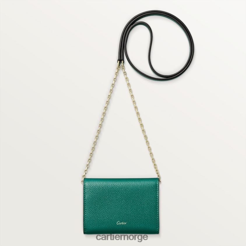 tilbehør Cartier mini kjede lommebok, panter stilig F4466N1067