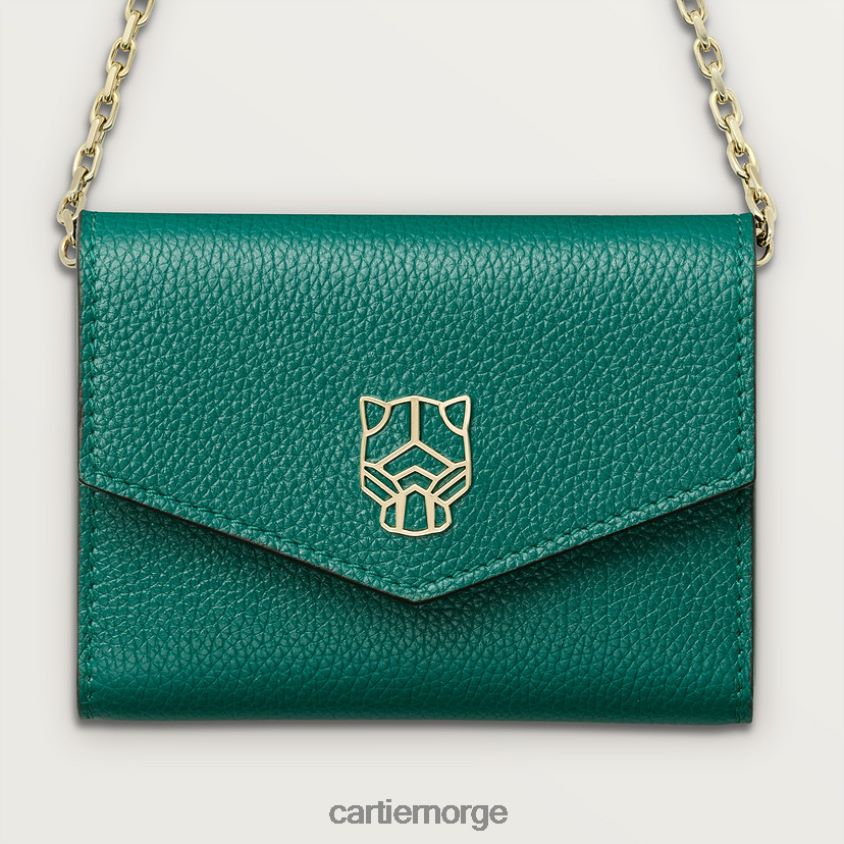 tilbehør Cartier mini kjede lommebok, panter stilig F4466N1067