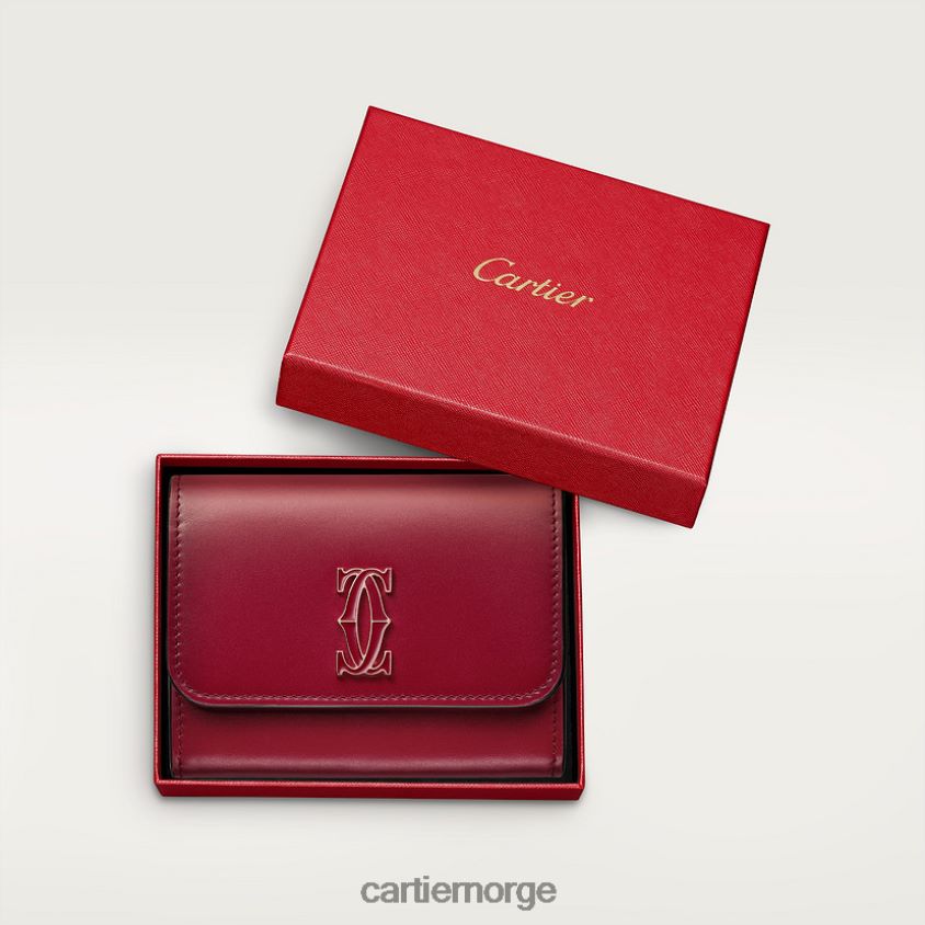 tilbehør Cartier mini lommebok, dobbel c stilig F4466N1240