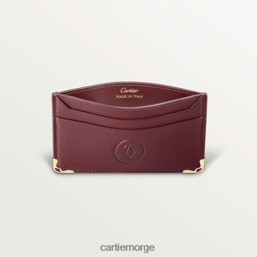tilbehør Cartier dobbel kortholder stilig F4466N1090