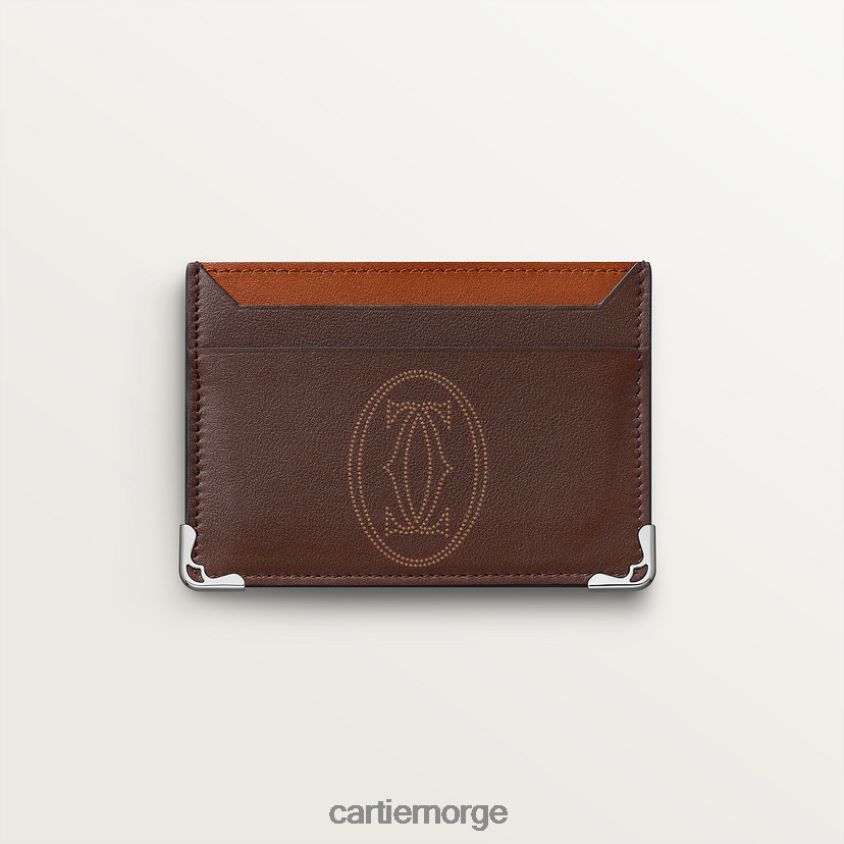 tilbehør Cartier must små skinnvarer, kortholder stilig F4466N1121
