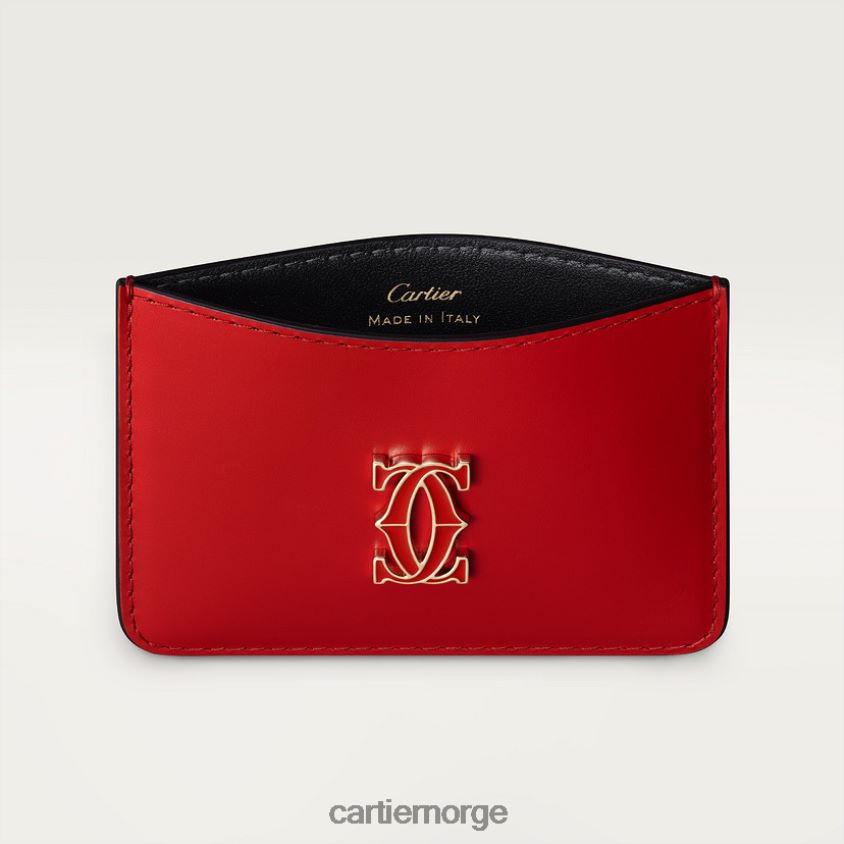 tilbehør Cartier dobbel c små skinnvarer, kortholder stilig F4466N1169