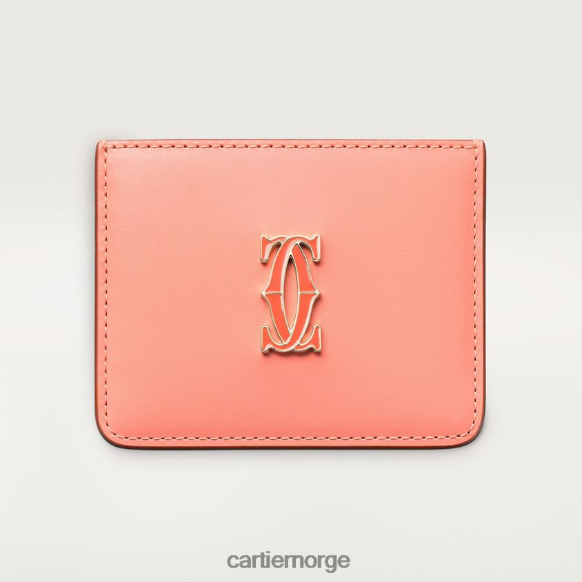 tilbehør Cartier dobbel c små skinnvarer, kortholder stilig F4466N1174