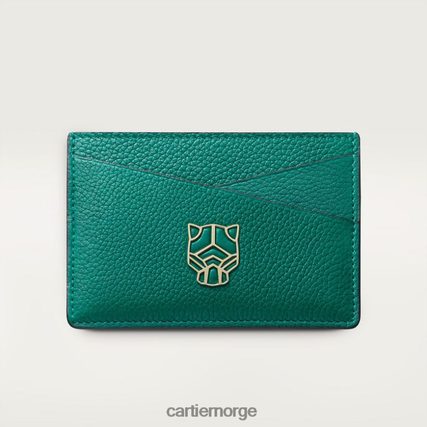 tilbehør Cartier enkel kortholder, panter stilig F4466N1068