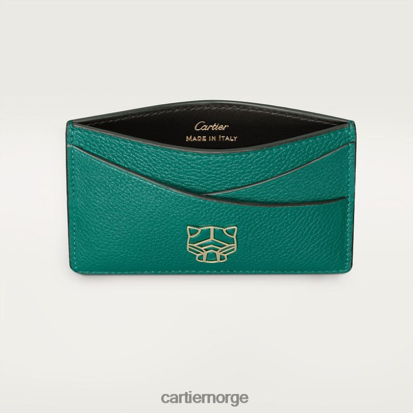 tilbehør Cartier enkel kortholder, panter stilig F4466N1068