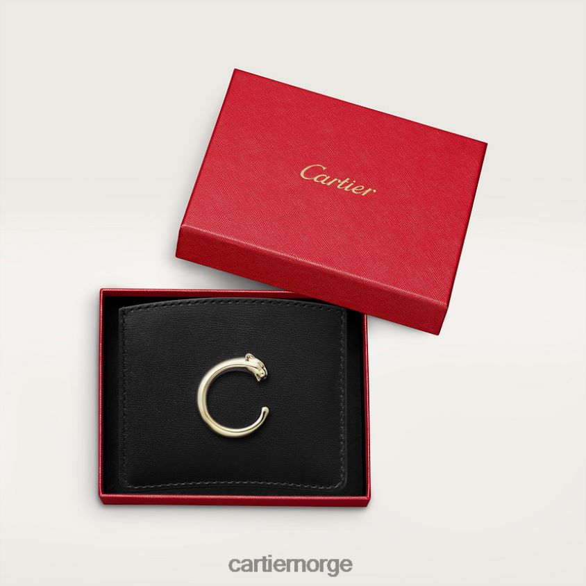 tilbehør Cartier enkel kortholder, panter stilig F4466N1126