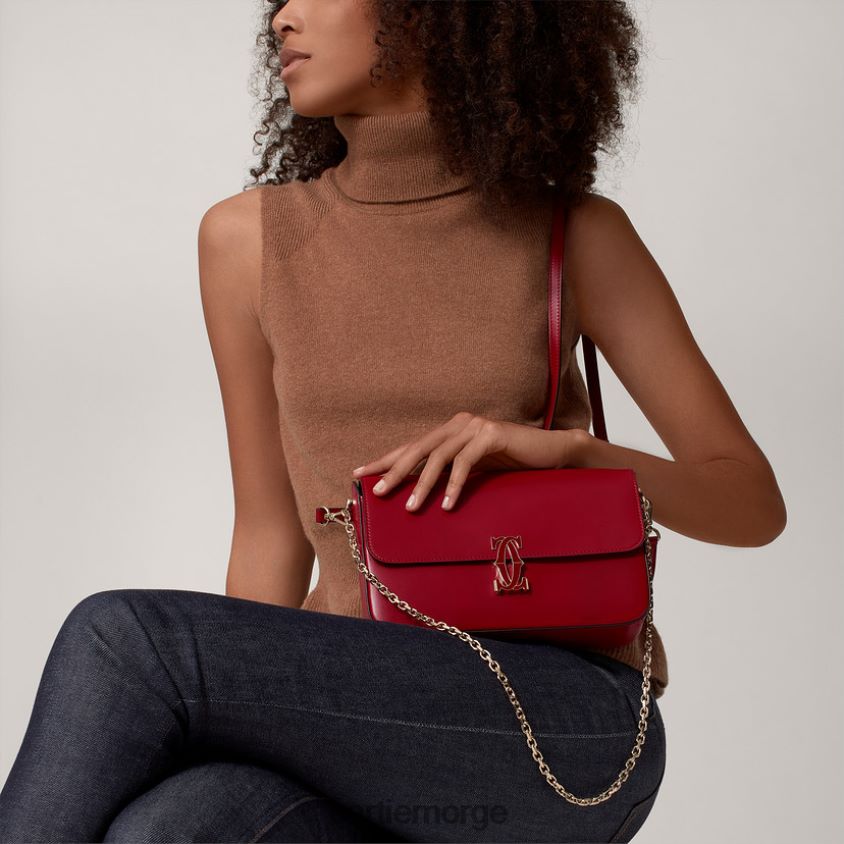 tilbehør Cartier kjedepose liten modell, dobbel c stilig F4466N1233