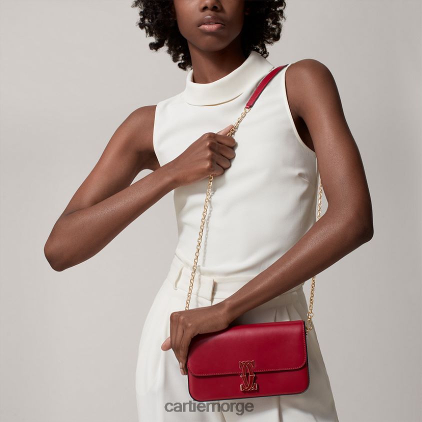 tilbehør Cartier kjedepose minimodell, dobbel c stilig F4466N1239