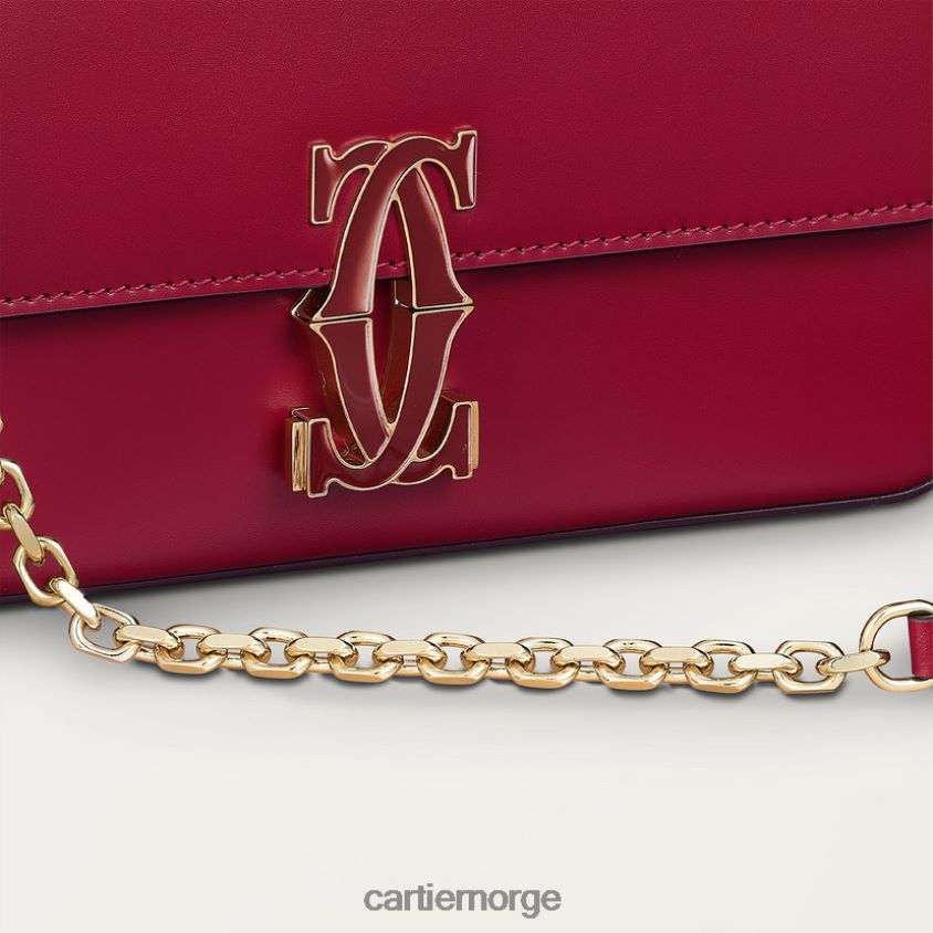 tilbehør Cartier kjedepose minimodell, dobbel c stilig F4466N1239