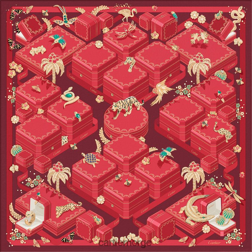 tilbehør Cartier smykkeskrin firkantet 90 stilig F4466N1320